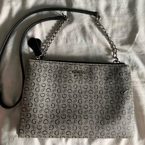 Black, white and grey Guess purse